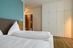 Schlafbereich mit Doppelbett - Aparthotel Anna Düne 2-31 - Top-Hundeurlaub