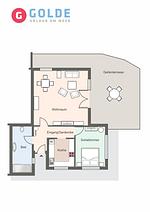 Grundriss - Bungalow Seestern B - Top-Hundeurlaub