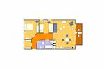 Grundriss - Strandresidenz Juliusruh Fewo 10 - Balkon, 2 SZ - Top-Hundeurlaub