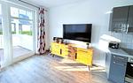 Wohnzimmer - Strandresidenz Juliusruh Fewo 10 - Balkon, 2 SZ - Top-Hundeurlaub