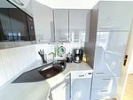 Küche / Küchenzeile - Strandresidenz Juliusruh Fewo 10 - Balkon, 2 SZ - Top-Hundeurlaub