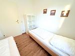 Schlafzimmer - Strandresidenz Juliusruh Fewo 10 - Balkon, 2 SZ - Top-Hundeurlaub