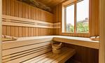Moderne Sauna mit hellen Holzvertäfelungen - Hyggelig Hus - Top-Hundeurlaub
