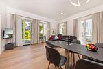 Wohnzimmer - Ferienwohnung Strandmuschel Villa First Sellin - Top-Hundeurlaub