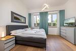 Schlafzimmer - Ferienwohnung Strandmuschel Villa First Sellin - Top-Hundeurlaub