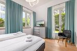 Schlafzimmer - Ferienwohnung Strandmuschel Villa First Sellin - Top-Hundeurlaub