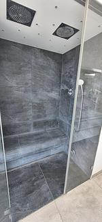 Badezimmer - Ferienwohnung Penthouse ''Seebühne'' Marina Wendtorf - Top-Hundeurlaub