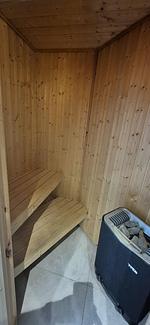 Sauna - Ferienwohnung Penthouse ''Seebühne'' Marina Wendtorf - Top-Hundeurlaub