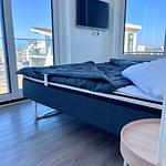 Schlafzimmer - Ferienwohnung Penthouse ''Seebühne'' Marina Wendtorf - Top-Hundeurlaub