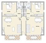 Grundriss - Haus 23 Seeblick Fewo EG links - Top-Hundeurlaub