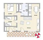 Grundriss - Haus 55 Fewo EG - Top-Hundeurlaub