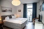 Schlafzimmer - Fewo Rückenwind, direkt am Kurpark - Top-Hundeurlaub