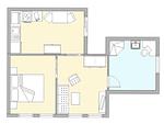 Grundriss - Villa Fortuna Fewo 2 - Top-Hundeurlaub