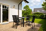 Blick auf die Terrasse - Wohnung Strandkrabbe 02 - Top-Hundeurlaub