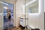Badezimmer: Dusche, WC - FeWo Auszeit in PRORA - 9.42 - Top-Hundeurlaub