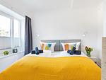 Schlafzimmer 2: Doppelbett (180x200) - FeWo Unsere Perle in PRORA - 4.01 - Top-Hundeurlaub