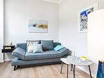 Schlafzimmer 3: Schlafsofa - FeWo TREIBsand in PRORA - 2.03 - Top-Hundeurlaub