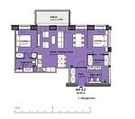 Grundriss - FeWo GiGi in PRORA mit Meerblick | Balkon - 8.42 - Top-Hundeurlaub