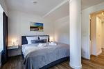Schlafzimmer 2: Doppelbett (180x200), TV - FeWo Ahoi in PRORA - 5.06 - Top-Hundeurlaub