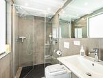 Badezimmer 1: Regendusche, WC - FeWo Goodlife in PRORA - 7.40 - Top-Hundeurlaub
