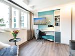 Schlafzimmer 2 (Landseite): 1 Schlafsofa (140x200), TV - FeWo strandoffice in PRORA - 8.06 - Top-Hundeurlaub