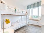 Schlafzimmer 2: Etagenbett 2 x (90x200), - FeWo Meerblick in PRORA - 2.55 - Top-Hundeurlaub