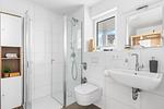 Badezimmer - Ferienwohnung Küstentraum Matrosenring - Top-Hundeurlaub