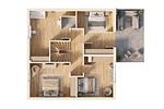 Grundriss - Ferienhaus "Haffhus" mit Balkon, Terrasse und 2 Bädern - Top-Hundeurlaub
