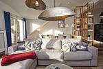 Wohnzimmer - FeWo Waldloft mit Balkon - Top-Hundeurlaub