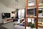 Wohnzimmer - FeWo Waldloft mit Balkon - Top-Hundeurlaub