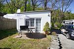 Hauptansicht - Bungalow Hanseatchen: Terrasse - Top-Hundeurlaub