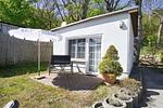 Hauptansicht - Bungalow Hanseatchen: Terrasse - Top-Hundeurlaub