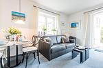 Wohnzimmer - Bädervilla, Whg. 28b - Top-Hundeurlaub