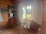Wohnzimmer im Log Home in Stöllet – gemütlicher Wohnraum im Blockhaus - Log Home - Top-Hundeurlaub