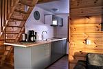 Küche im Log Home in Stöllet – Blockhaus auf Campingplatz in Värmland - Log Home - Top-Hundeurlaub