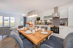 Wohnzimmer - Ferienhaus Meeresrauschen nur 700 m zum Strand mit Terrasse - Top-Hundeurlaub