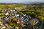 Vogelperspektive - Ferienhaus Meeresrauschen nur 700 m zum Strand mit Terrasse - Top-Hundeurlaub