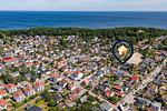 Vogelperspektive - Ferienwohnung Strandbrise mit Kamin und Balkon - Top-Hundeurlaub