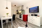 Wohnzimmer - Appartementanlage Zaunkönig Fewo 6 - Top-Hundeurlaub