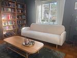 Gemütliches Sofa im Wohnbereich des Ferienhauses in Småland - Familienhaus Ryd - Top-Hundeurlaub