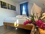 Bett - Feriendoppelhaus "Berner Sennen" - Top-Hundeurlaub