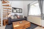 Wohnzimmer - Appartementanlage Strandjuwel Fewo 212 - Top-Hundeurlaub