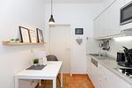 Küche / Küchenzeile - Appartementanlage Strandjuwel Fewo 213 - Top-Hundeurlaub