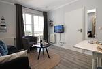 Wohnzimmer - Appartementanlage Strandjuwel Fewo 242 - Top-Hundeurlaub