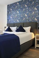 Schlafzimmer - Bernstein Suite & Breakfast Apartment 02 - Top-Hundeurlaub