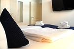 Schlafzimmer - Bernstein Suite & Breakfast Apartment 02 - Top-Hundeurlaub