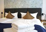 Schlafzimmer - Bernstein Suite & Breakfast Apartment 02 - Top-Hundeurlaub