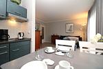 Küche / Küchenzeile - Appartementanlage Strandjuwel Fewo 234 - Top-Hundeurlaub