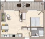 Grundriss - Ferienwohnung TheViewA02 Wind und Watt Dagebüll - Top-Hundeurlaub