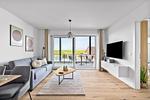 Wohnzimmer - Ferienwohnung TheViewA02 Wind und Watt Dagebüll - Top-Hundeurlaub